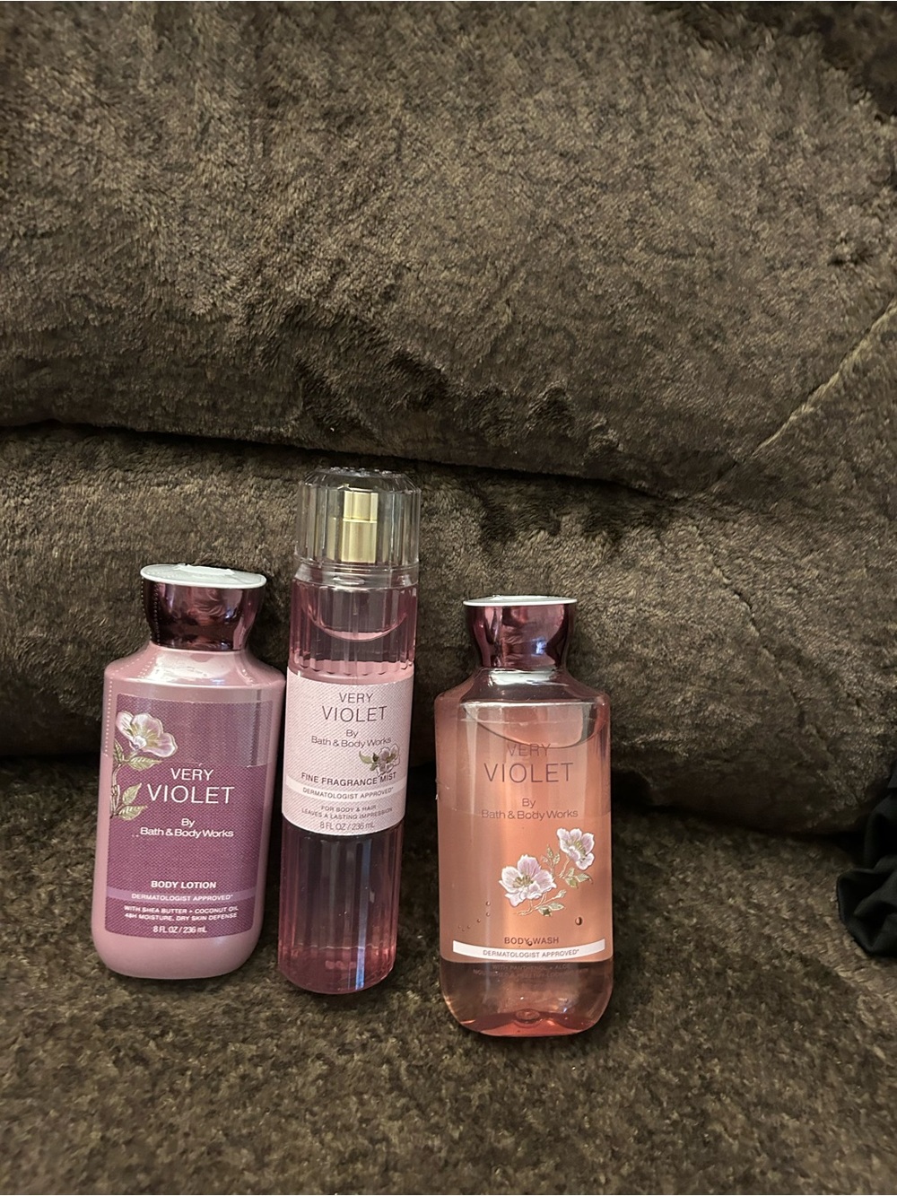 Bath & Body Works Very Violet 3-Piece Pink & Purple Body Care Set